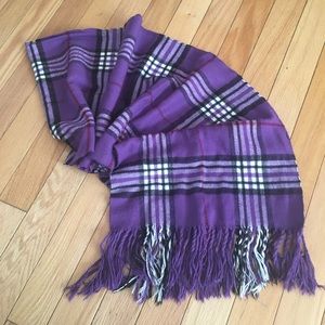 Plaid/check flannel scarf